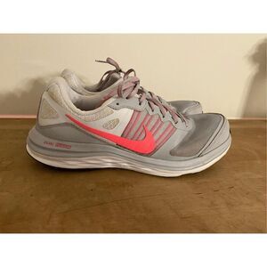 Nike size 9 womens dual fusion running shoes sneakers grey pink athletic